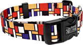 Eco Friendly Mondrian Dog Collar, 10-15-Inch, Small