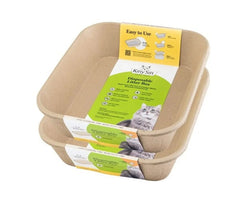 Eco-Friendly Disposable Litter Box Jumbo for Cats (Pack of 6)