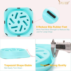Slow Feeder Large Dog Bowls Slow Eating Pet Bowl Eco-Friendly Non-Toxic Preventing Choking Healthy Design Bowl for Large Dog Pet Stop Bloat Bowl(Blue)