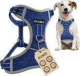 Eco-Adventurer Dog Harness, Eco-Friendly, No-Pull and No-Escape Design, Adjustable, Durable and Comfortable, Front Clip for Training, Made from Recycled Plastic, Blue, Small
