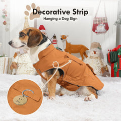 Workwear Style Dog Jacket with Built-in Harness