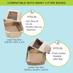 Eco-Friendly Disposable Litter Box Jumbo for Cats (Pack of 6)