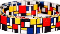 Eco Friendly Mondrian Dog Collar, 10-15-Inch, Small