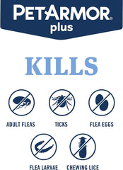 plus Flea and Tick Prevention for Cats, Cat Flea and Tick Treatment, 3 Doses, Waterproof Topical, Fast Acting, Cats over 1.5 Lbs