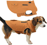 Workwear Style Dog Jacket with Built-in Harness