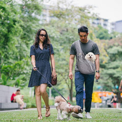 Small Pet Sling Carrier-Hands Free Reversible Pet Papoose Bag Tote Bag with a Pocket Safety Belt Dog Cat for Outdoor Travel (Gray Stripe)