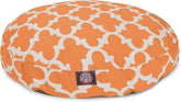 Peach Trellis Medium round Indoor Outdoor Pet Dog Bed with Removable Washable Cover by Products