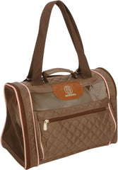 Backpack Dog Cat Pet Carrier Medium, Brown and Pink 10238