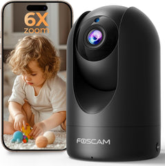 Home Security Camera R4S 4MP Wifi IP Camera,Wireless Baby Monitor with AI Human Detection Sound Detection 33Ft Night Vision 2 Way Audio Camera Compatible with Alexa Black