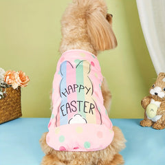 Easter Dog Vest Everyday Dog Hoodie and Holiday Pink Pet T-Shirt for Small Dogs and Cats
