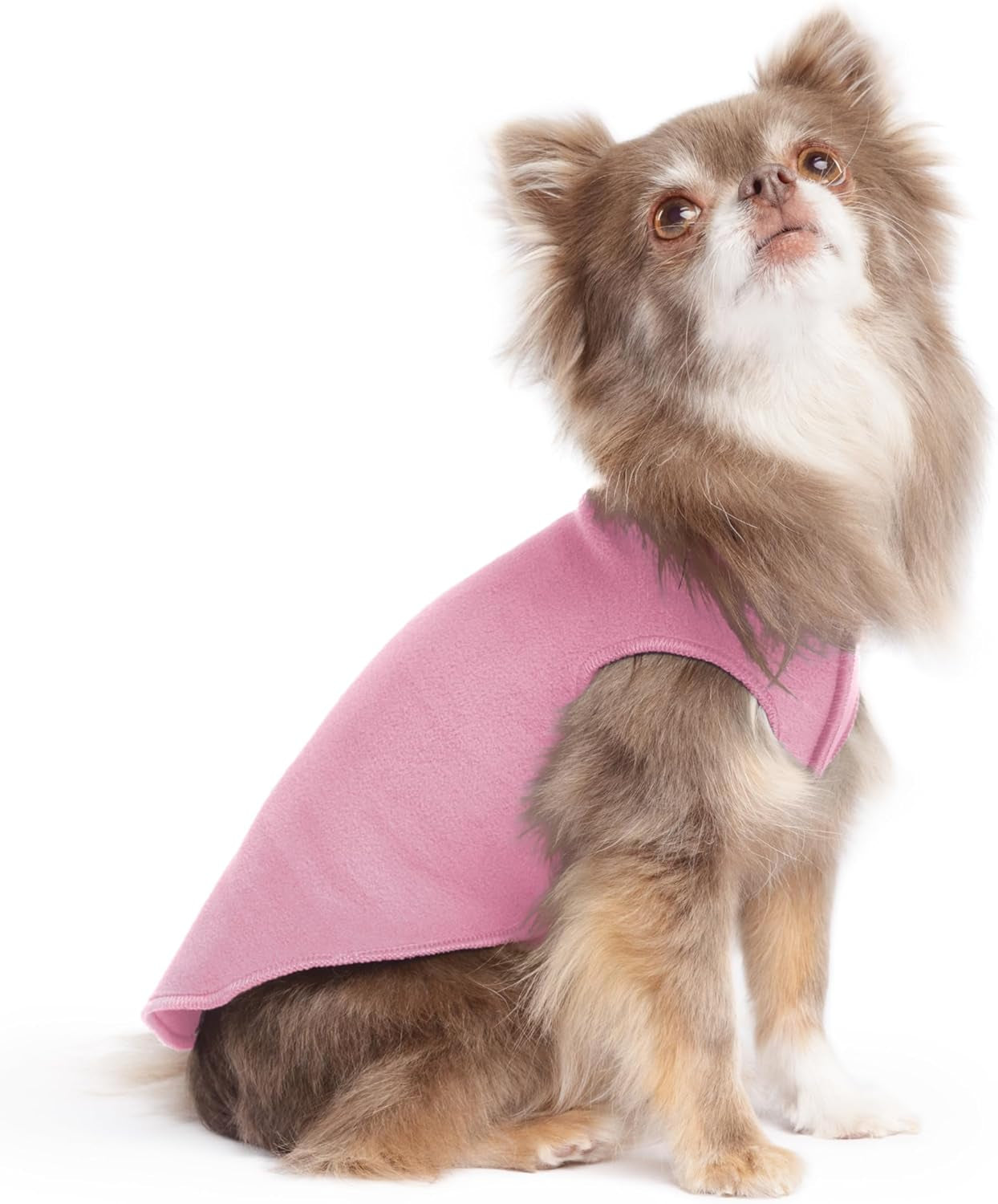 Goldpaw Stretchy Fleece Jacket for Small Dogs - Super Soft, Warm Dog Sweater - Pet Sweater Vest for Fall and Winter - Canine Clothes Made in the USA - Machine Washable - Red - Size 12