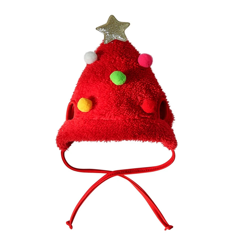 Christmas Pet Dog Cat Hat Small Puppy Santa Caps Christmas Party Pet Supplies Holiday Costume Ornaments Cosplay Head Accessories