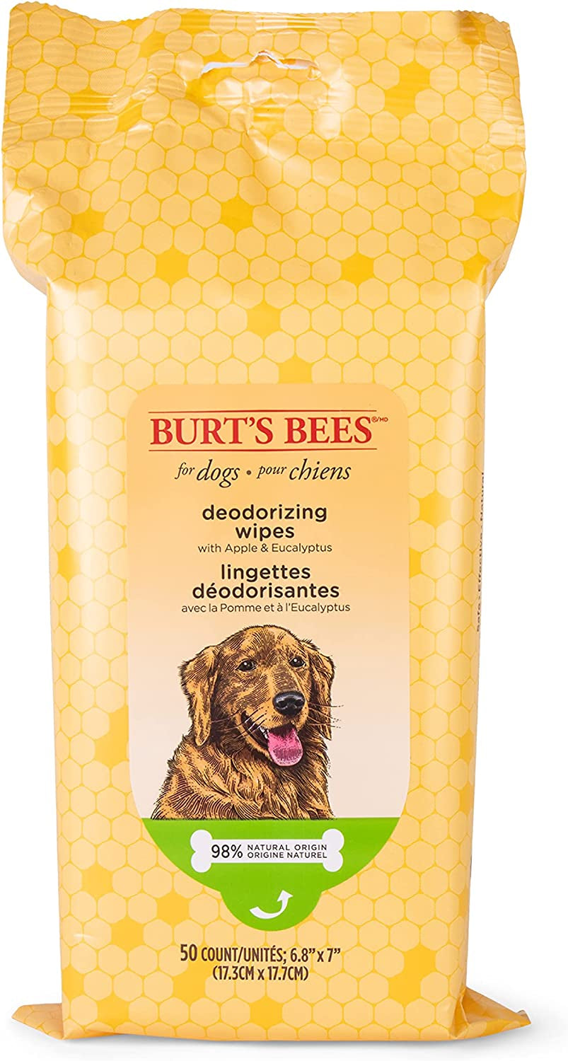 Multipurpose Dog Wipes with Honey, 98% Natural Origin Formulas, Hypoallergenic Dogs Wipe, Canine Cleaning Sheets for Paws and Butt, 3 Pk, 50Ct