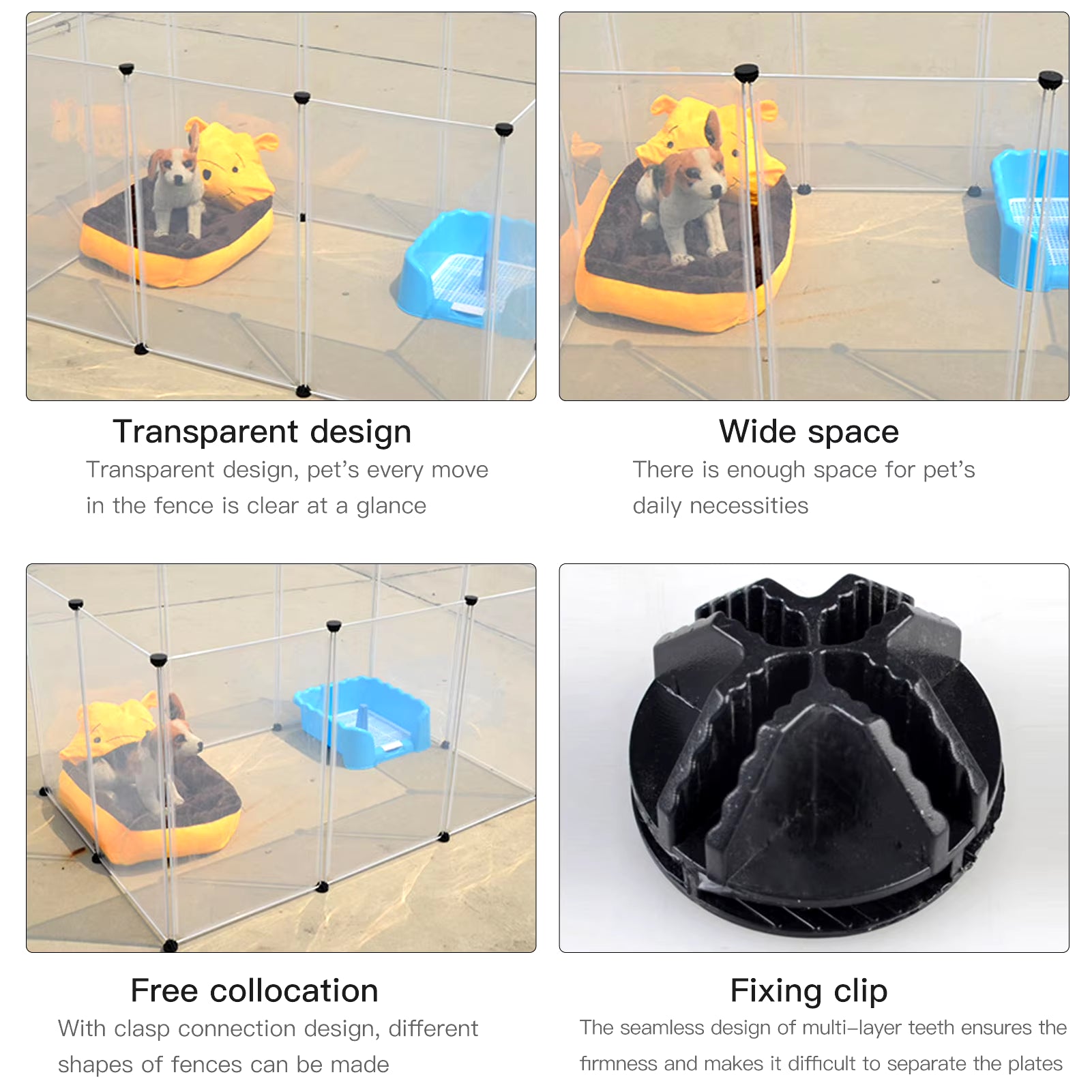 Foldable Pet Playpen Dog Fence Puppy Kennel House Exercise Training Puppy Kitten Space Dogs Supplies Rabbits Guinea Pig Cage
