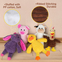 Dog Toys, 5 Pack, Squeaky Plush Dog Chew Toys Gift for Small Medium Large Dogs, Puppy
