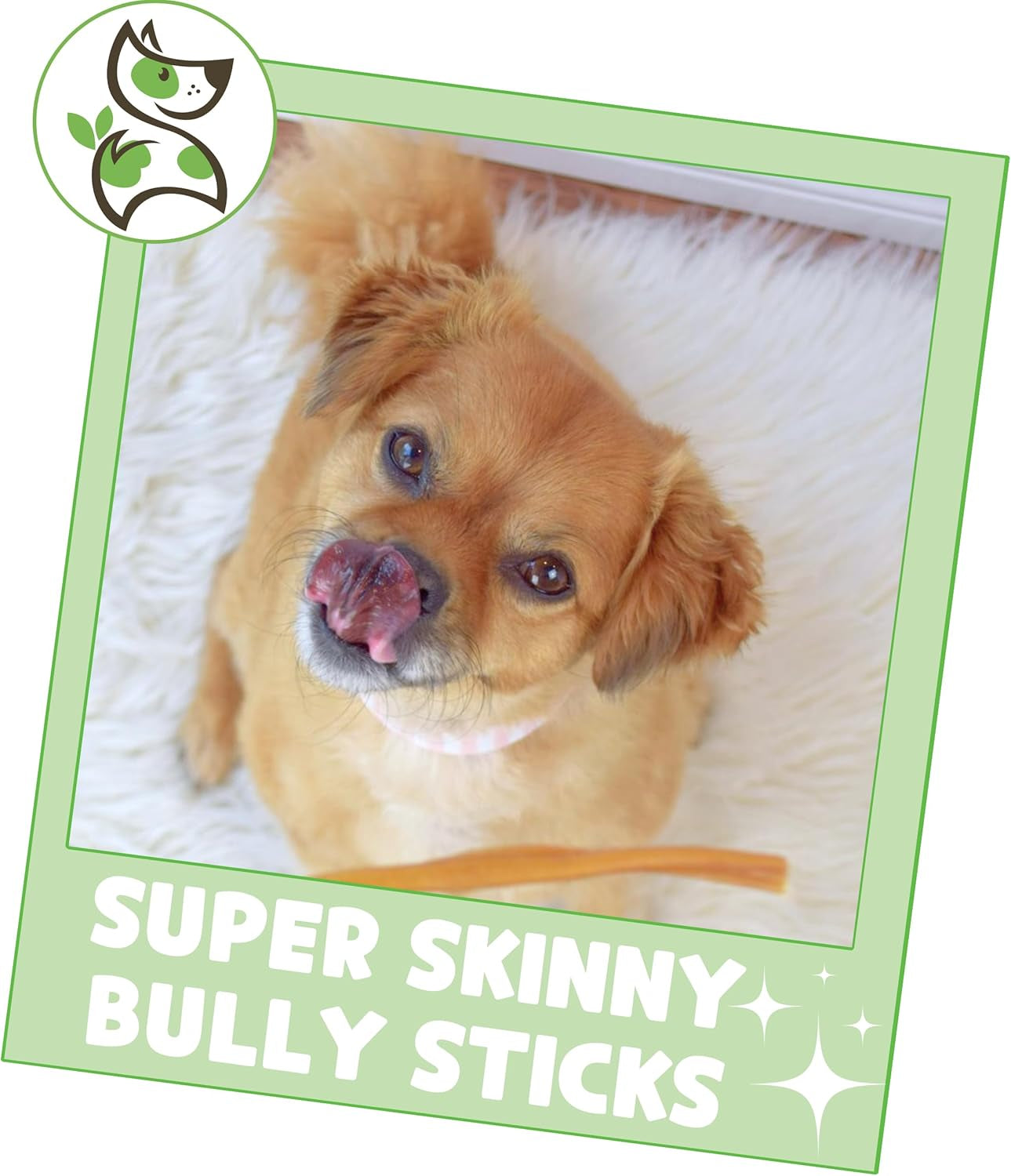 Super Skinny Bully Sticks for Small Dogs 5-6" (40 Count) - Long Lasting for Light Chewers and Puppies - Extra Thin Natural Beef Dog Chew Treats