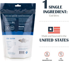 Freeze-Dried Raw Pet Treats for Dogs, Cod Skin Chews (6 Count)