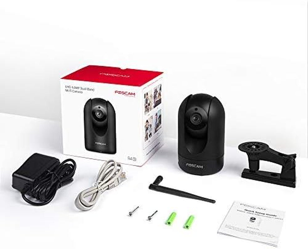 Home Security Camera R4S 4MP Wifi IP Camera,Wireless Baby Monitor with AI Human Detection Sound Detection 33Ft Night Vision 2 Way Audio Camera Compatible with Alexa Black