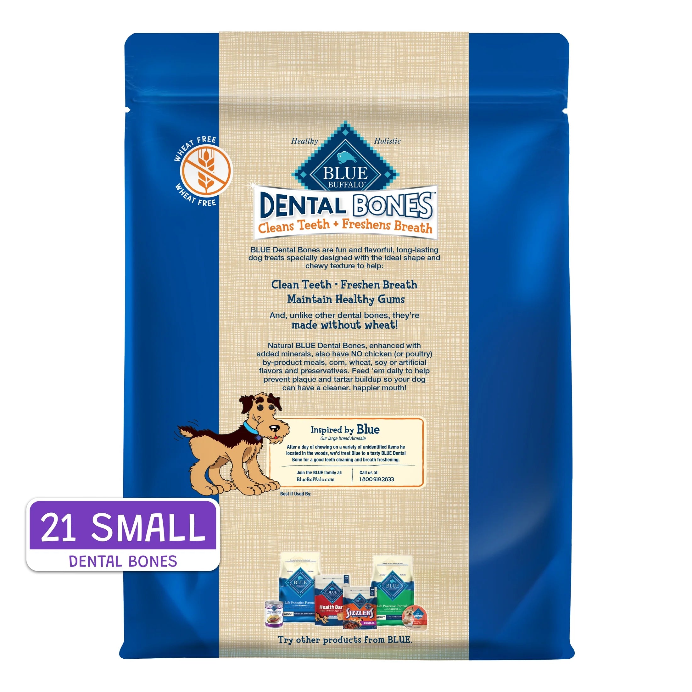 Dental Bones Small Natural Dental Chew Dog Treats, 12-Oz. Bag