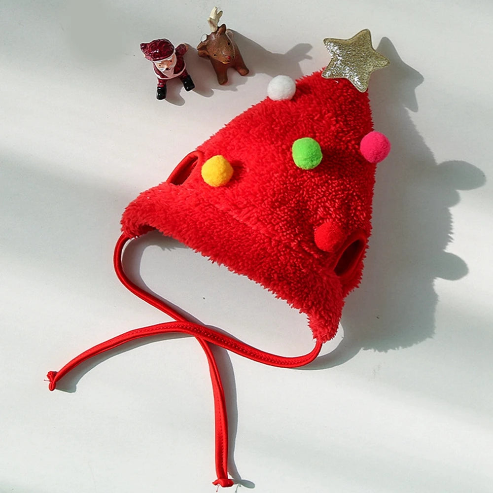 Christmas Pet Dog Cat Hat Small Puppy Santa Caps Christmas Party Pet Supplies Holiday Costume Ornaments Cosplay Head Accessories