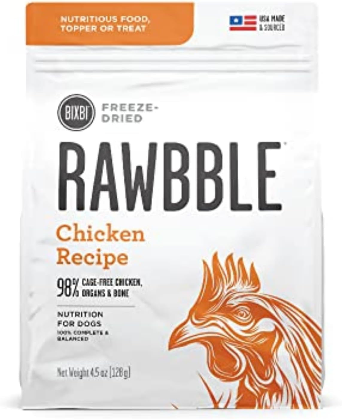 Rawbble Freeze Dried Dog Food, Pork Recipe, 26 Oz - 97% Meat and Organs, No Fillers - Pantry-Friendly Raw Dog Food for Meal, Treat or Food Topper - USA Made in Small Batches