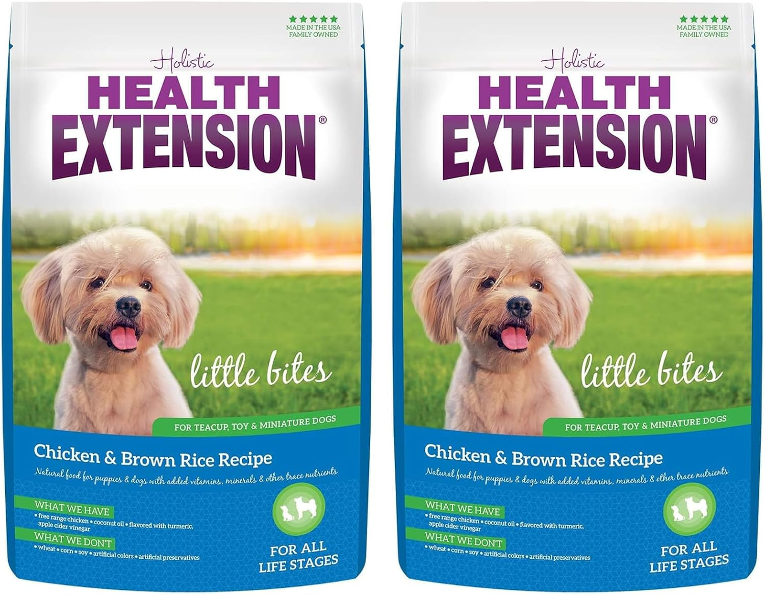 Little Bites Dry Dog Food for Small Breeds, Chicken & Brown Rice Recipe, with Probiotics & Superfoods for Digestion & Coat Health, 4 Lb Bag (Pack of 1)