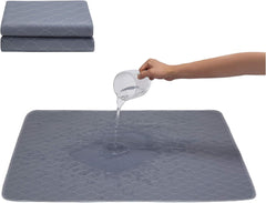 Washable Dog Pee Pads+Free Grooming Gloves - Reusable Whelping Pads,Waterproof Dog Mat Non-Slip Puppy Potty Training Pads for Dogs, Cats, Bunny…