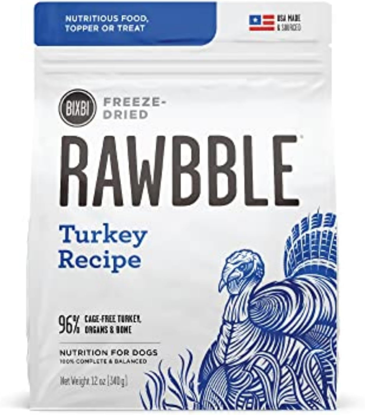 Rawbble Freeze Dried Dog Food, Pork Recipe, 26 Oz - 97% Meat and Organs, No Fillers - Pantry-Friendly Raw Dog Food for Meal, Treat or Food Topper - USA Made in Small Batches