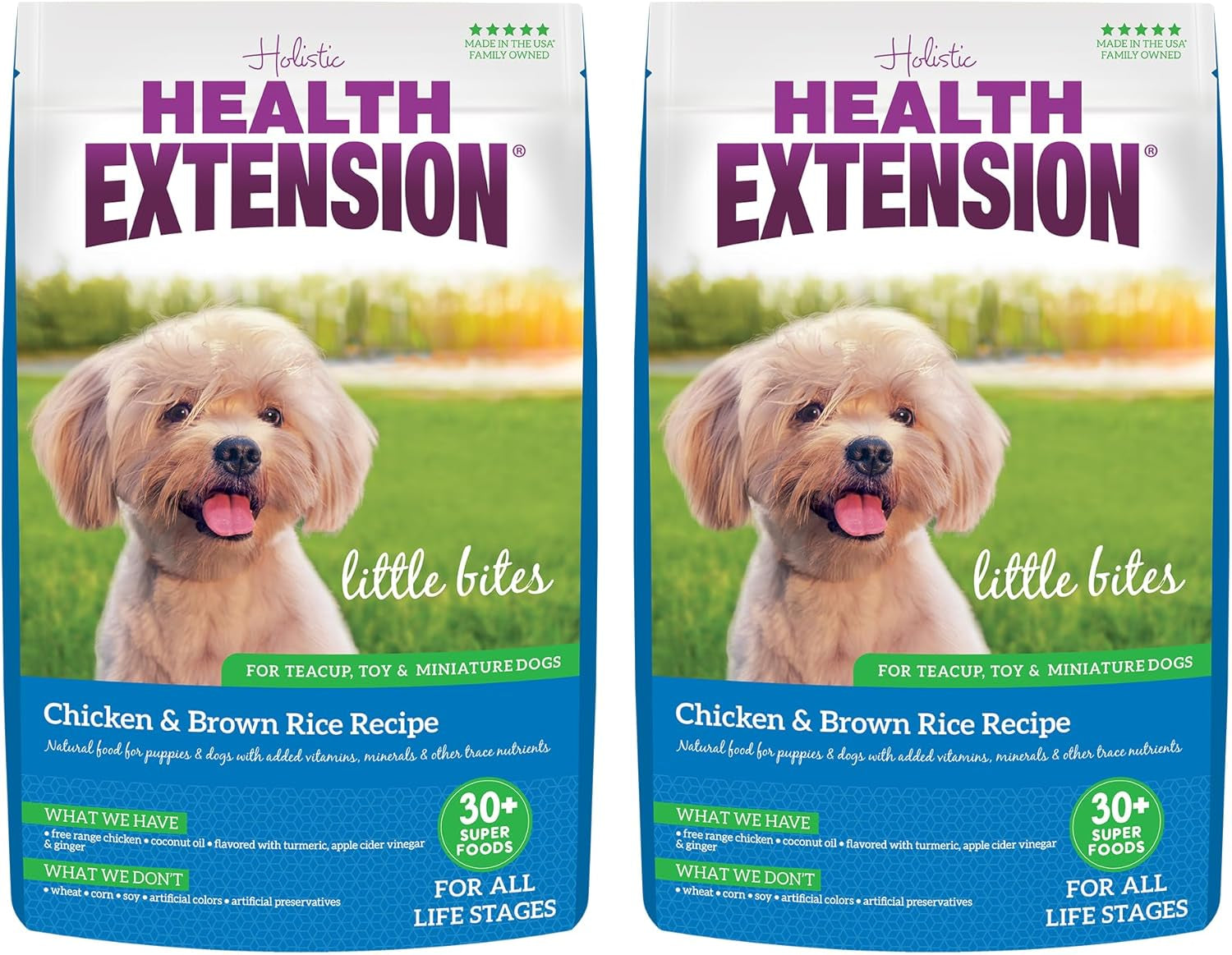 Little Bites Dry Dog Food for Small Breeds, Chicken & Brown Rice Recipe, with Probiotics & Superfoods for Digestion & Coat Health, 4 Lb Bag (Pack of 1)