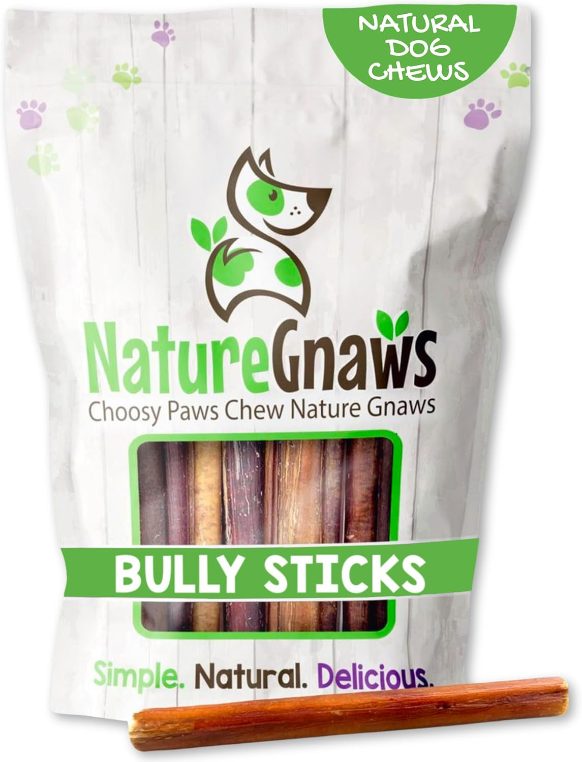 Super Skinny Bully Sticks for Small Dogs 5-6" (40 Count) - Long Lasting for Light Chewers and Puppies - Extra Thin Natural Beef Dog Chew Treats