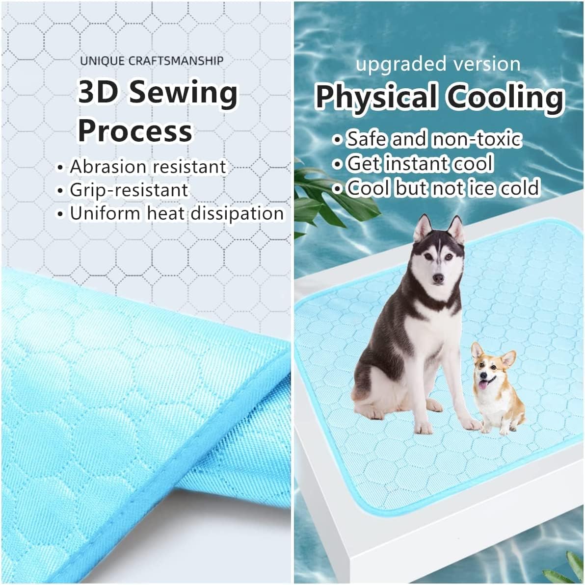 Chill & Cozy Cooling Mat – Sweet Relief for Your Pet on Hot Days 🌞❄️