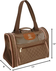 Backpack Dog Cat Pet Carrier Medium, Brown and Pink 10238