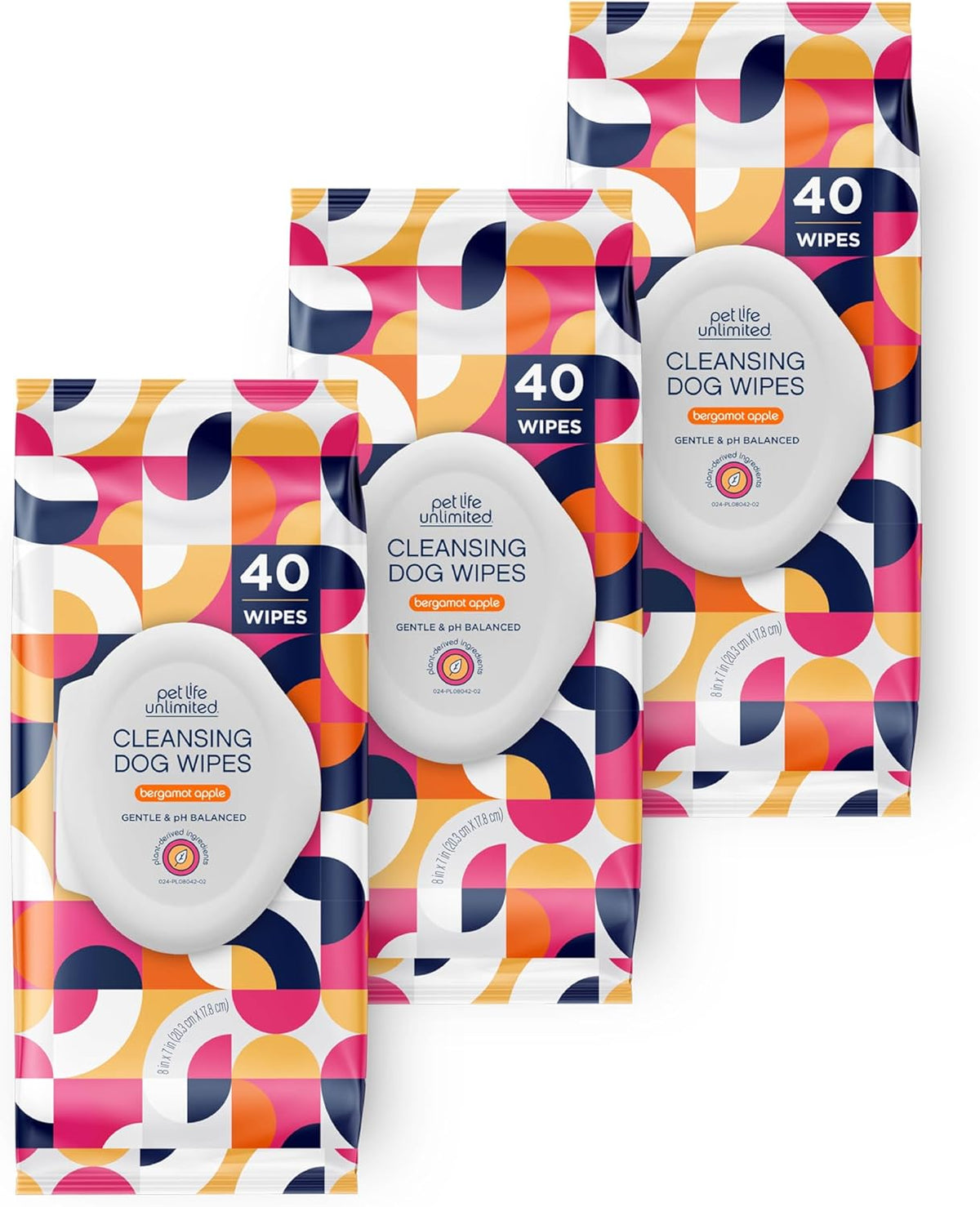 Pet Wipes for Dogs, Dog Cleaning Wipes - Plant-Based Dog Wipes with Moisturizing Aloe Leaf & Calendula - Made in the USA - Bergamot Apple Scent Dog Grooming Wipes - 40Ct (Pack of 1)