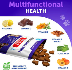 20 in 1 Dog Multivitamin with Glucosamine Chewable Dog Vitamins and Supplements Senior & Puppy Multivitamin Chews for Pet Hip & Joint Support Immunity Mobility Skin Digestion 70 Soft Treats