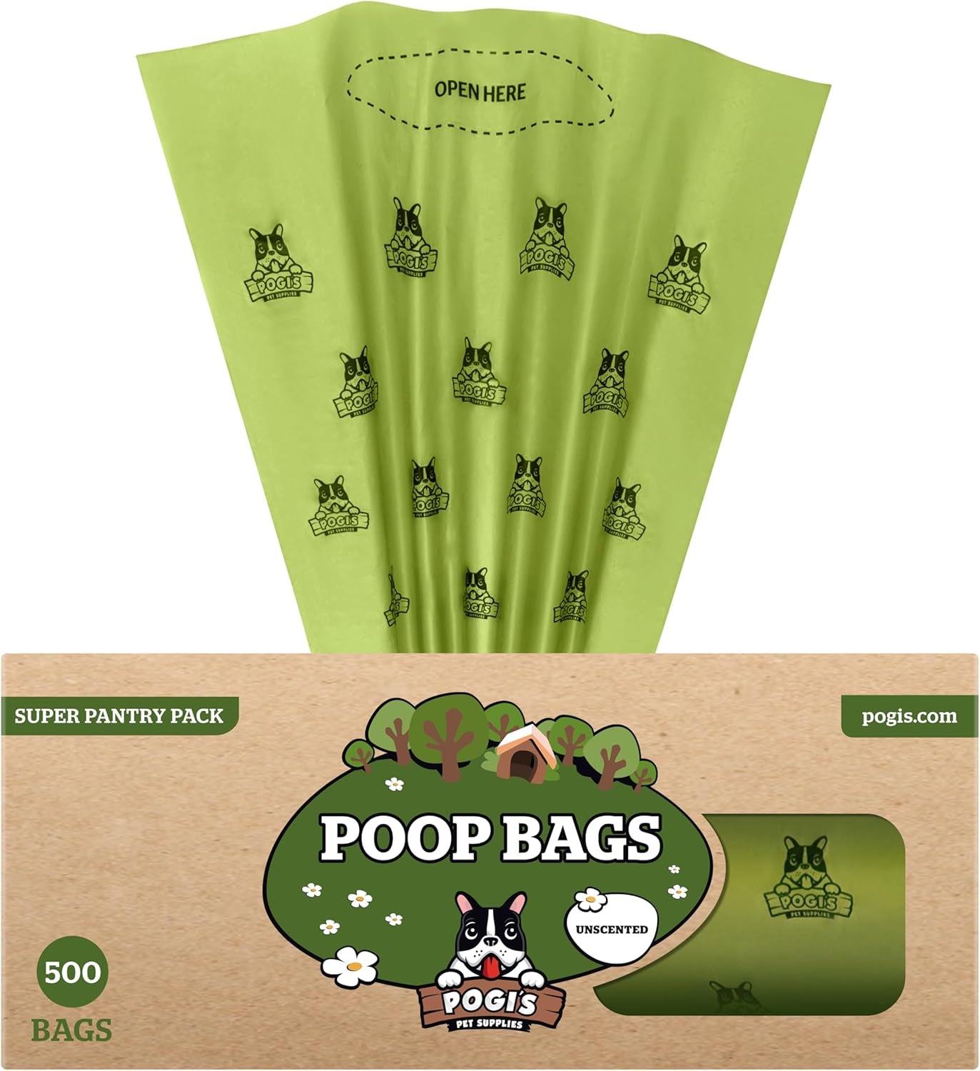 Pogi’S Dog Poop Bags – Leak-Proof & Extra Thick Pet Waste Bags (Unscented, 10 Rolls, 150-Count)