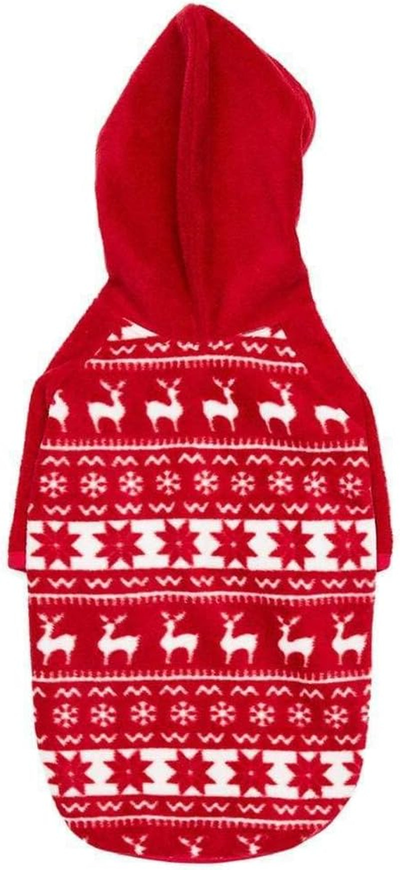 Ugly Christmas Sweater Hoodie, Soft Reindeer Snowflake Clothes, Holiday Christmas Sweater, 12" Hoodie for Small Dogs, Match Family Outfit, Award Winning