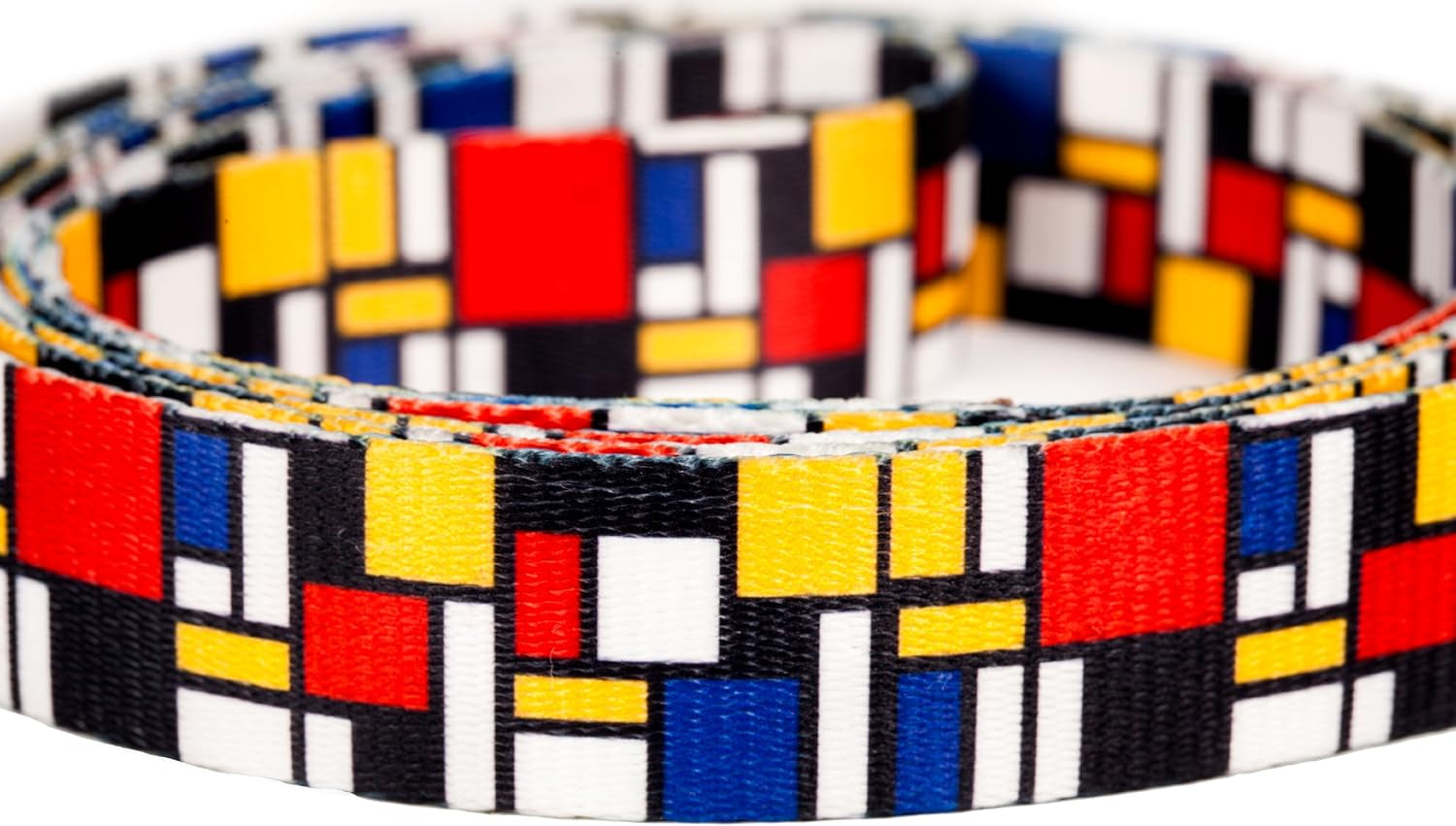 Eco Friendly Mondrian Dog Collar, 10-15-Inch, Small