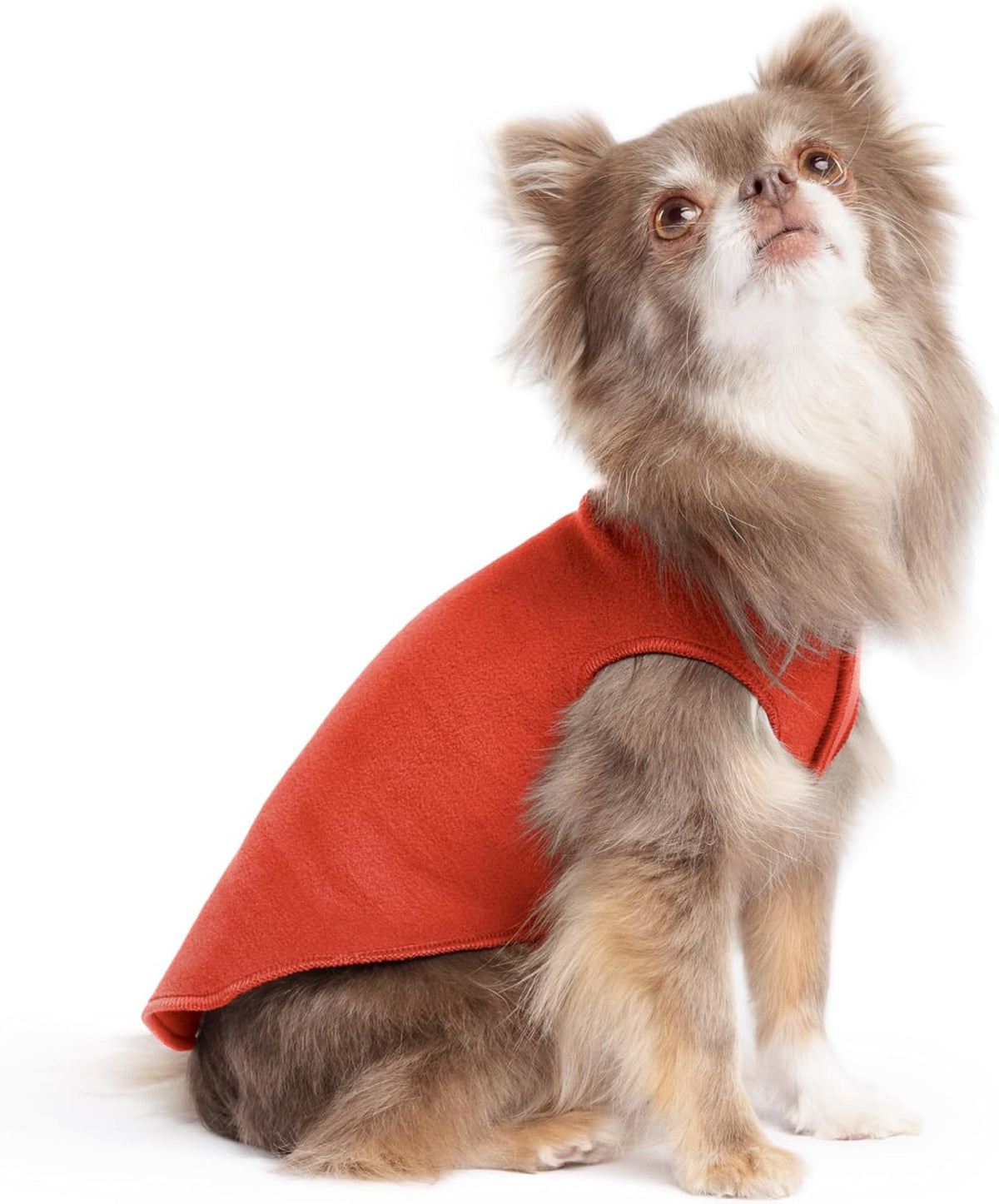 Goldpaw Stretchy Fleece Jacket for Small Dogs - Super Soft, Warm Dog Sweater - Pet Sweater Vest for Fall and Winter - Canine Clothes Made in the USA - Machine Washable - Red - Size 12