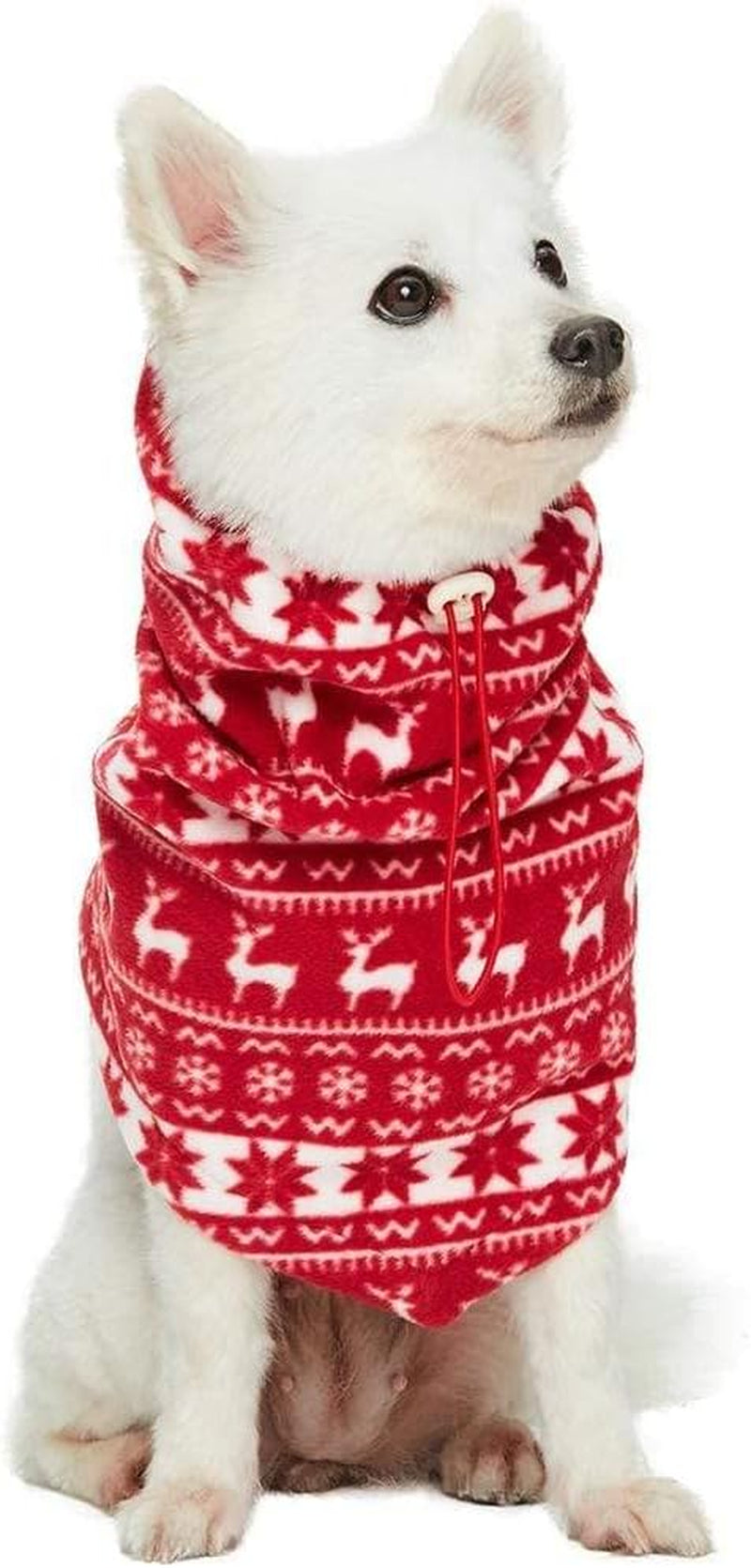 Ugly Christmas Sweater Hoodie, Soft Reindeer Snowflake Clothes, Holiday Christmas Sweater, 12" Hoodie for Small Dogs, Match Family Outfit, Award Winning