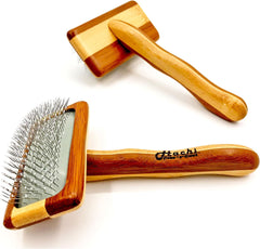 Premium Pet Bamboo Wood Cushion Slicker Brush for Cats & Dogs Grooming, Detangle, De-Shedding - Engineered to Remove Dead Hair, Sustainable & Eco-Friendly Bamboo Material (Medium)