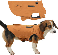 Workwear Style Dog Jacket with Built-in Harness