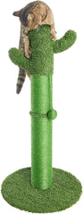 34" Cactus Cat Scratching Post with Dangling Ball for Cats Large Version Green