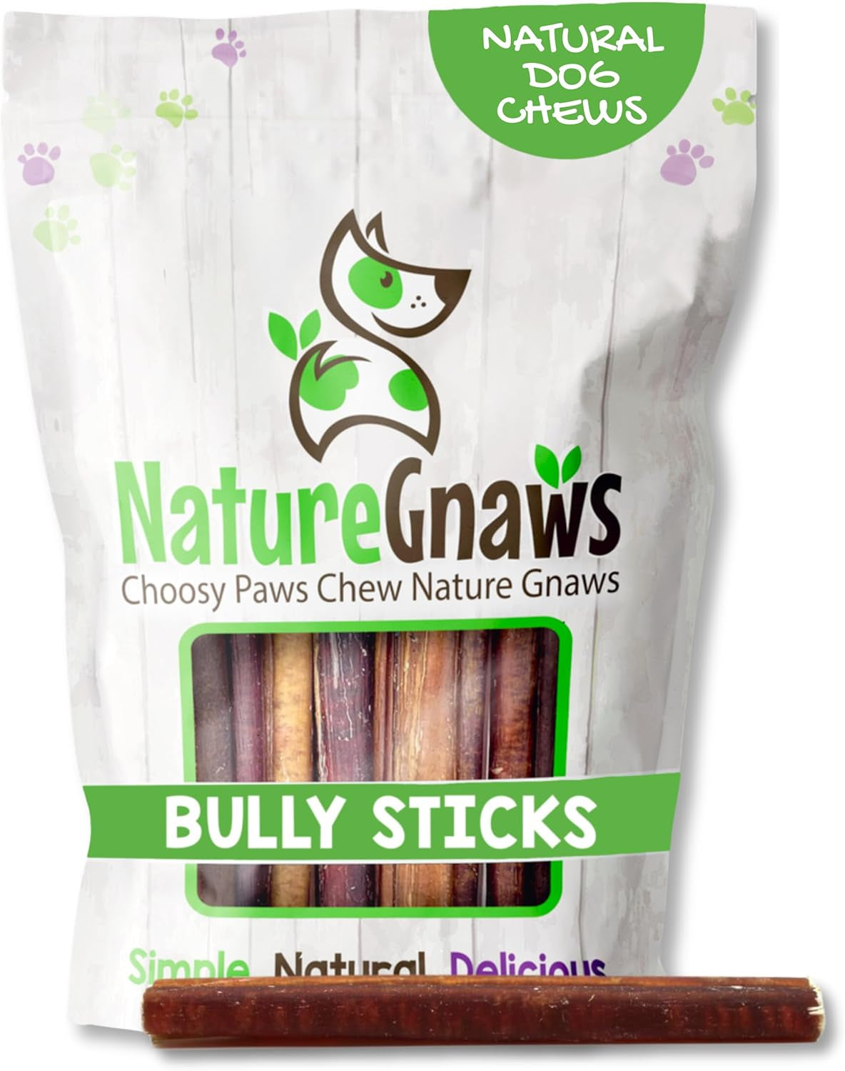 Super Skinny Bully Sticks for Small Dogs 5-6" (40 Count) - Long Lasting for Light Chewers and Puppies - Extra Thin Natural Beef Dog Chew Treats