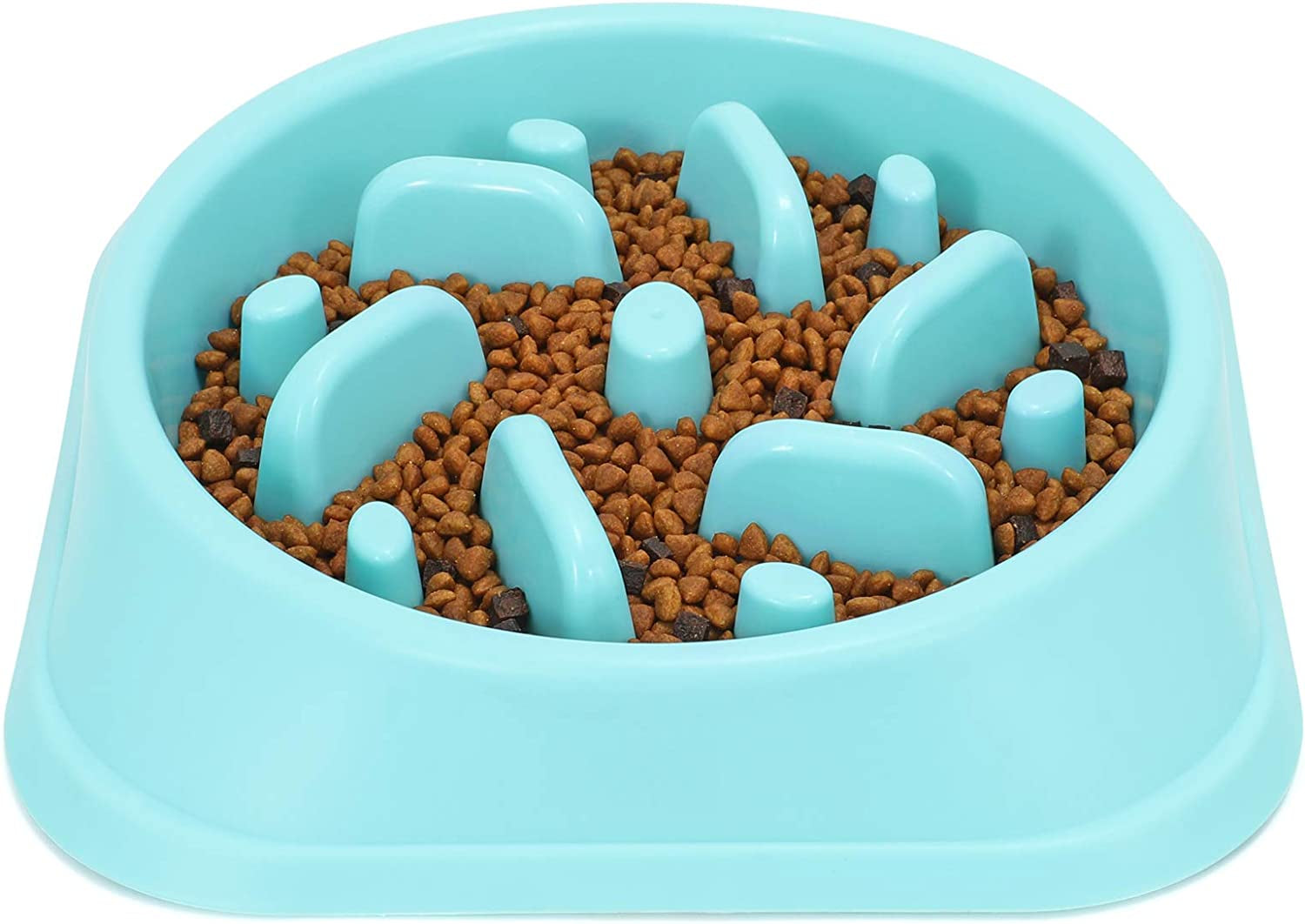 Slow Feeder Large Dog Bowls Slow Eating Pet Bowl Eco-Friendly Non-Toxic Preventing Choking Healthy Design Bowl for Large Dog Pet Stop Bloat Bowl（Blue）