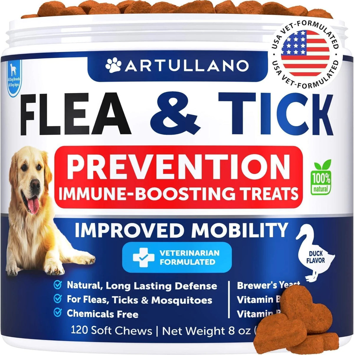 Flea and Tick Prevention for Dogs Chewables Natural Flea Treatment