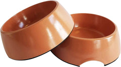 Dog Bowls, Set of 2 Non Skid Bamboo Bowls for Puppies and Dogs, 32Oz Each, Coral