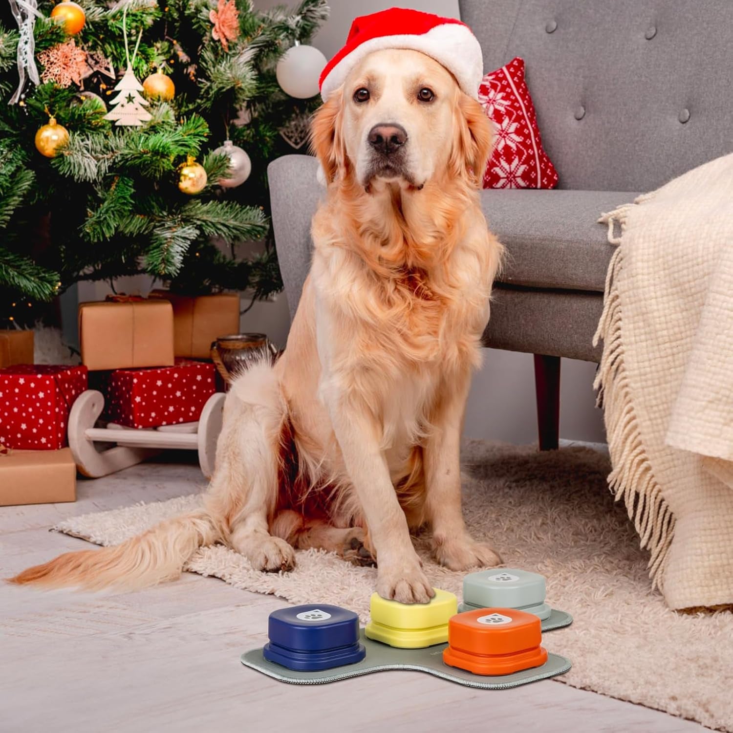 Pup Talk™ Interactive Dog Talking Buttons + Training Mat 🎤🐾